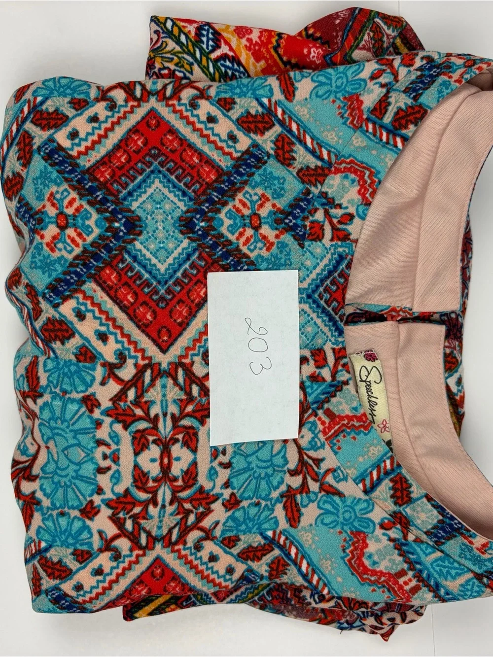 Speechless Boho Bohemian Dress Size 14 Multi Floral Geometric Bell Sleeve Mini
